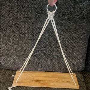 Wooden Hanging Shelf with Cream Rope!  You get two!